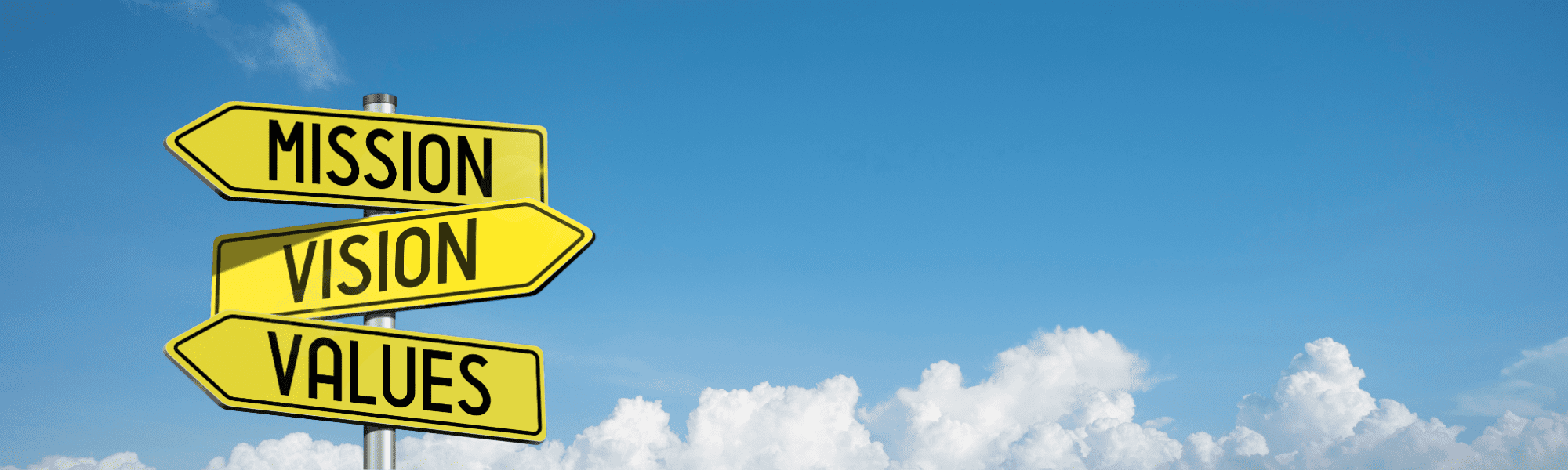 Drie pijlers met missie, visie en strategie