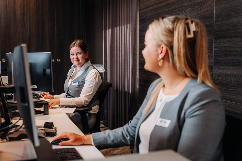 BCN receptie collega's lachen